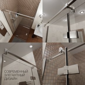 Инфографика 5 Q35 хром блестящий стекло бесцветное правое открывание двери