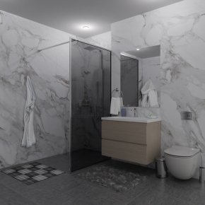 SHOWER GLASS GK-24-10мм хром блестящий стекло графитовое толщина 10_0