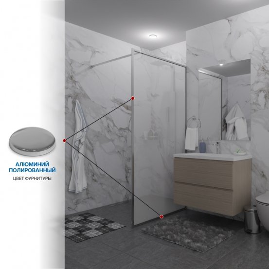 Инфографика 4 SHOWER GLASS GK-24-10мм хром блестящий стекло матовое толщина 10_0