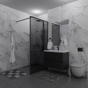 SHOWER GLASS GK-24-8мм черный матовый стекло графитовое толщина 8_0