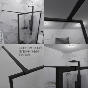 Инфографика 5 SHOWER GLASS GK-24-8мм черный матовый стекло бесцветное толщина 8_0
