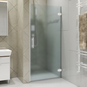 LUX DOOR GK-001-CH02 белый матовый стекло матовое правое открывание двери