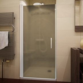 LUX DOOR GK-601T-CH02 белый матовый стекло бронзовое матовое