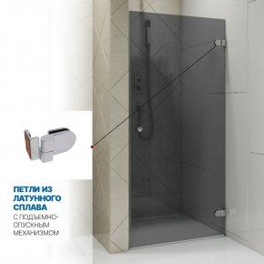 Инфографика 3 LUX DOOR GK-001 хром блестящий стекло графитовое толщина 0_8 правое открывание двери