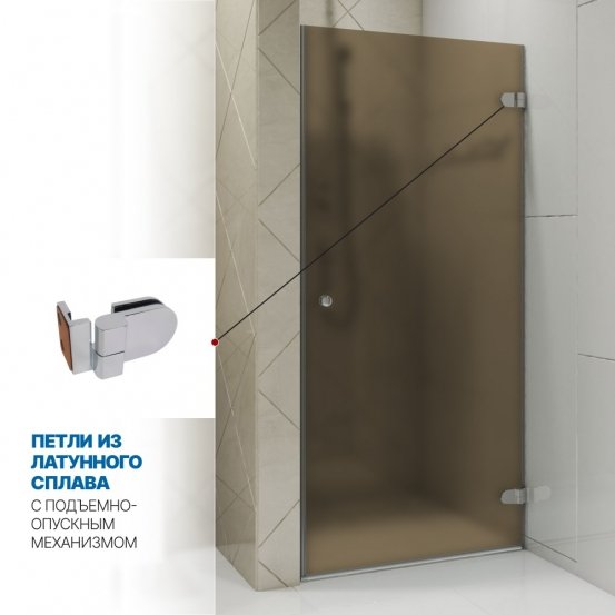 Инфографика 3 LUX DOOR GK-001 хром блестящий стекло бронзовое матовое толщина 0_8 правое открывание двери