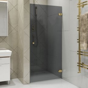 LUX DOOR GK-001 золотой металлик стекло графитовое правое открывание двери