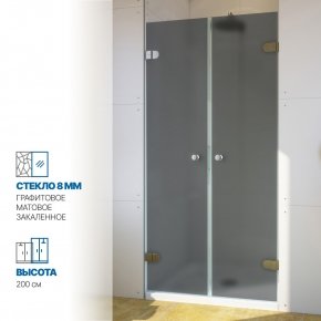Инфографика 1 LUX DOOR GK-002 хром блестящий стекло графитовое матовое толщина 0_8
