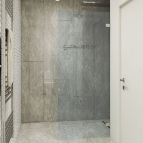 LUX DOOR GK-001N-2522 хром блестящий стекло выбеленное