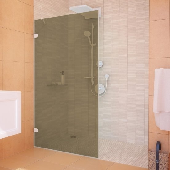 LUX DOOR GK-001N белый матовый стекло бронзовое