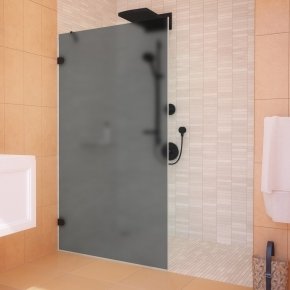 LUX DOOR GK-001N черный матовый стекло графитовое матовое
