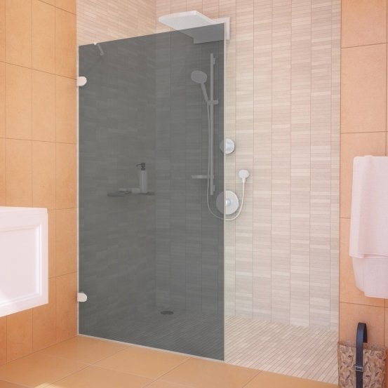 LUX DOOR GK-001N белый матовый стекло графитовое