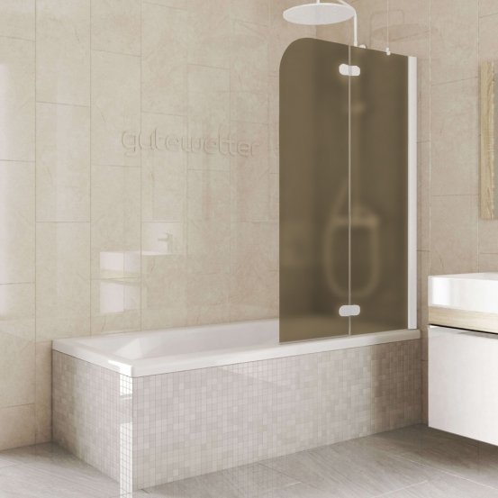 LUX PEARL GV-102APiN белый матовый стекло бронзовое матовое правое открывание двери