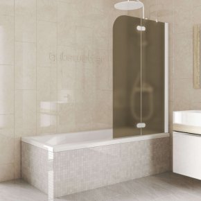 LUX PEARL GV-102APiN белый матовый стекло бронзовое матовое правое открывание двери