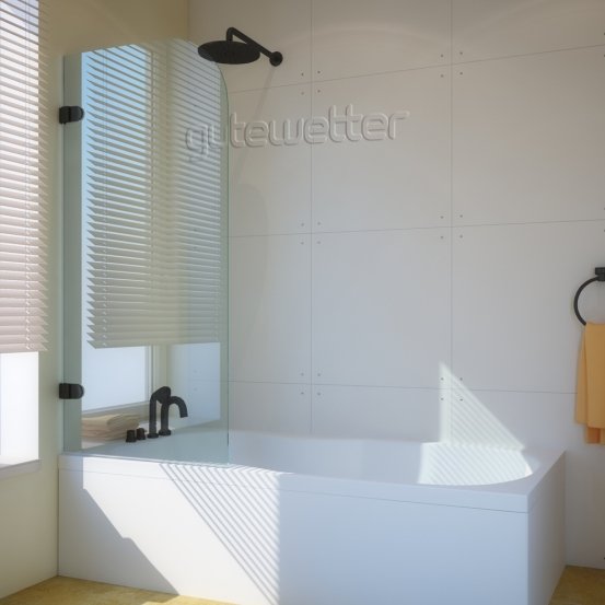 LUX PEARL GV-001 черный матовый стекло бесцветное левое открывание двери