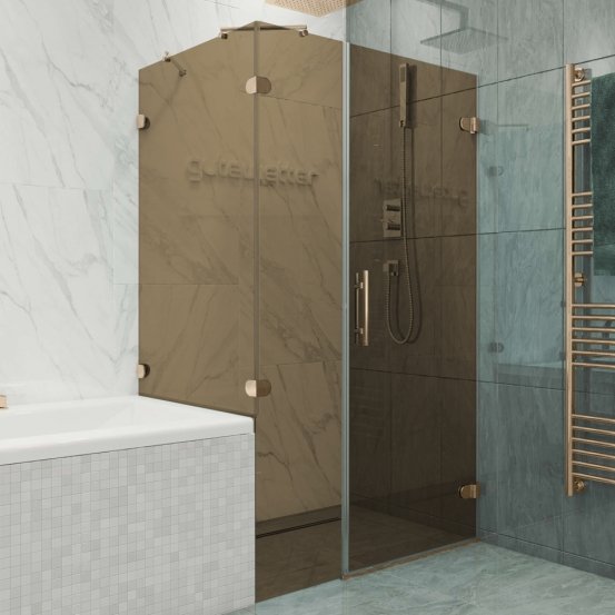 LUX SQUARE GK-003AV-CH02 бронзовый стекло бронзовое правое открывание двери