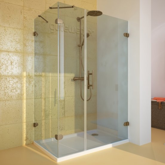 LUX RECTAN GK-003A-CH02 бронзовый стекло бесцветное правое открывание двери