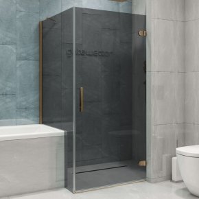 LUX SQUARE GK-002V1P-2511-CH02 бронзовый стекло графитовое правое открывание двери