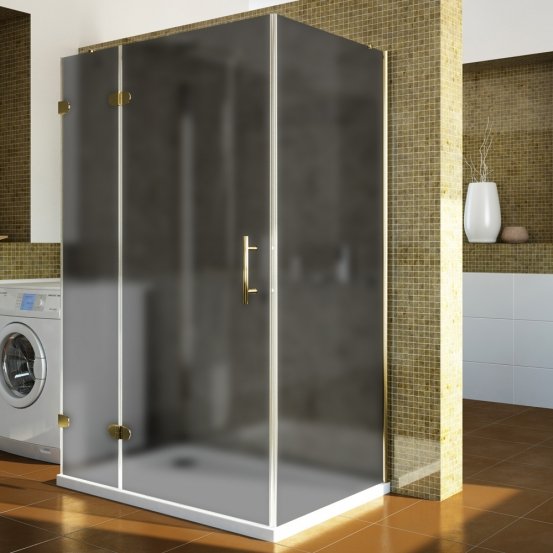 LUX RECTAN GK-104A-CH02 золотой металлик стекло графитовое матовое левое открывание двери