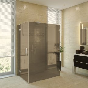 LUX RECTAN GK-104C-CH02 хром блестящий стекло бронзовое матовое левое открывание двери