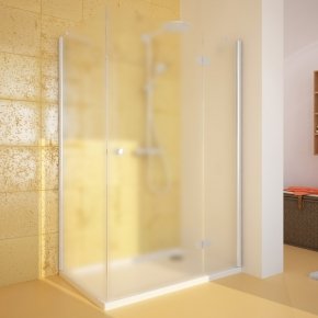 LUX RECTAN GK-103 белый матовый стекло матовое правое открывание двери