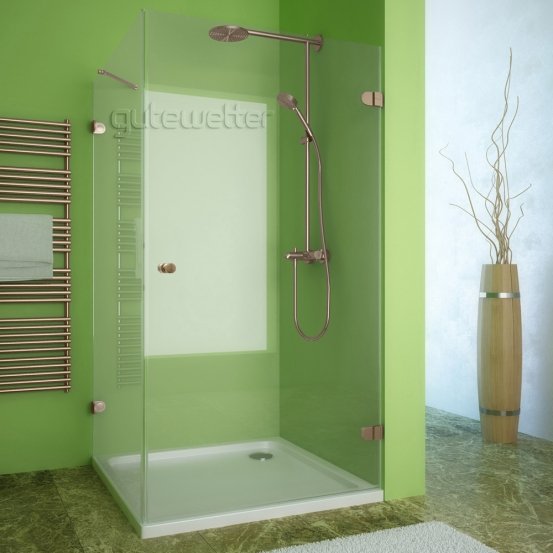 LUX SQUARE GK-001 бронзовый стекло выбеленное правое открывание двери