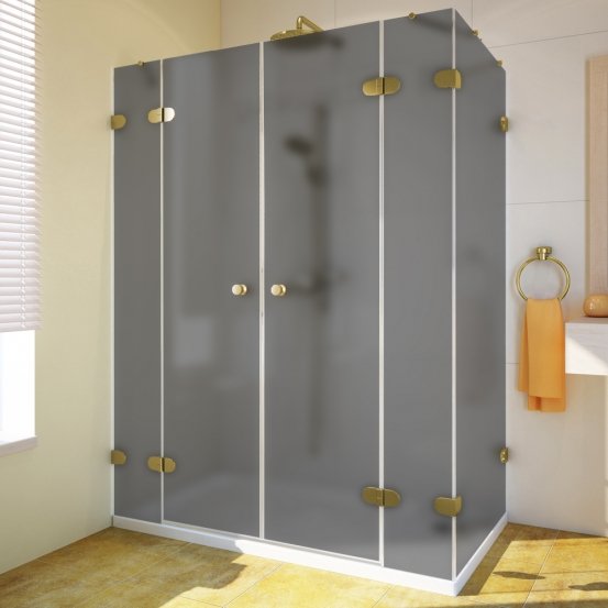 LUX RECTAN GK-005B золотой металлик стекло графитовое матовое