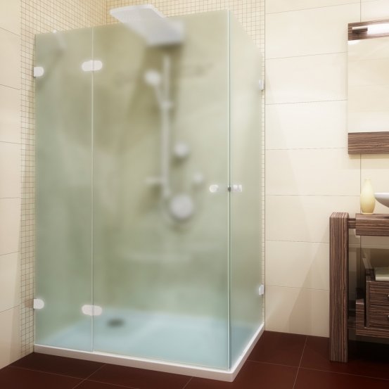 LUX RECTAN GK-003B белый матовый стекло матовое левое открывание двери