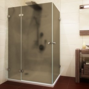 LUX RECTAN GK-003B хром блестящий стекло бронзовое матовое левое открывание двери
