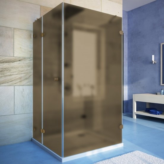 LUX SQUARE GK-004C бронзовый стекло бронзовое матовое левое открывание двери