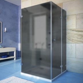 LUX SQUARE GK-004C хром блестящий стекло графитовое матовое правое открывание двери