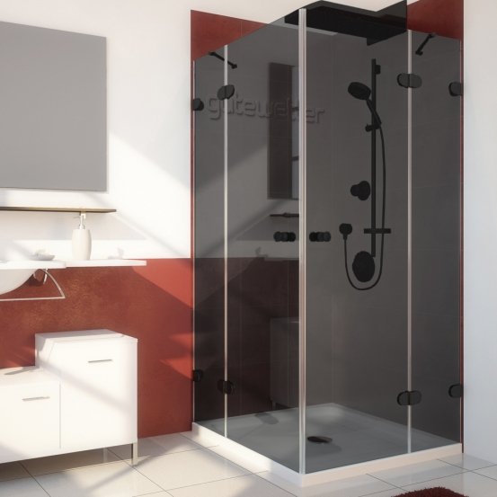 LUX SQUARE GK-004 черный матовый стекло графитовое