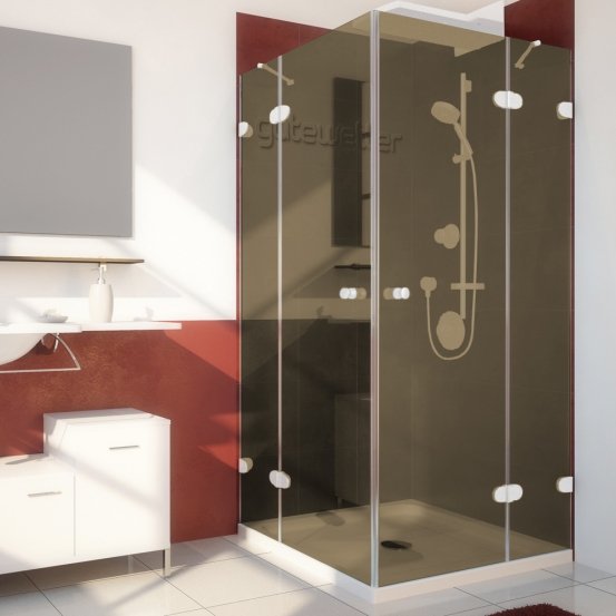LUX SQUARE GK-004 белый матовый стекло бронзовое