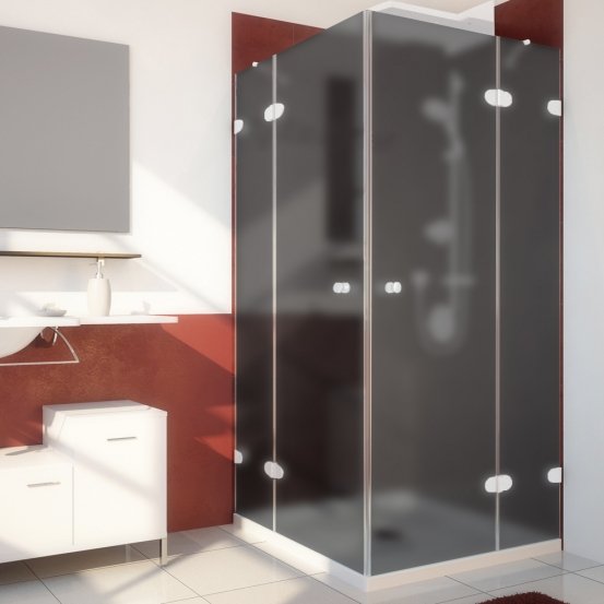 LUX SQUARE GK-004 белый матовый стекло графитовое матовое
