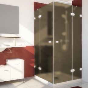 LUX SQUARE GK-004 белый матовый стекло бронзовое матовое