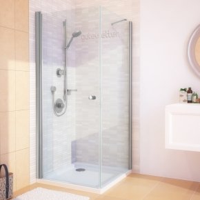 LUX SQUARE GK-601 хром матовый стекло бесцветное