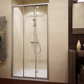 PRACTIC DOOR GK-403A хром матовый стекло бесцветное