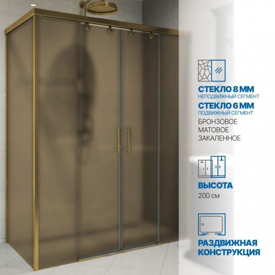 Инфографика 1 SLIDE RECTAN GK-865 бронзовый стекло бронзовое матовое