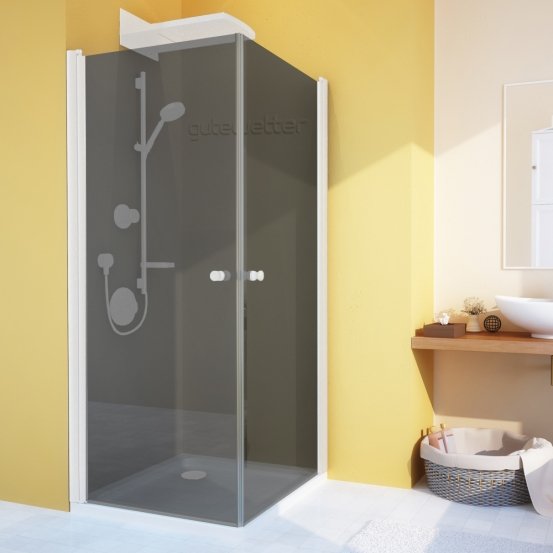 LUX SQUARE GK-602 белый матовый стекло графитовое