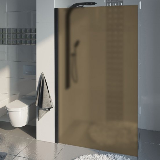TREND DOOR GK-861NAP черный матовый стекло бронзовое матовое
