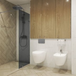 TREND DOOR GK-861NBITL-2722 хром матовый стекло графитовое