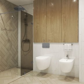 TREND DOOR GK-861NBITL-2722 хром матовый стекло бронзовое