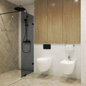 TREND DOOR GK-861NBITL-2722 черный матовый стекло графитовое
