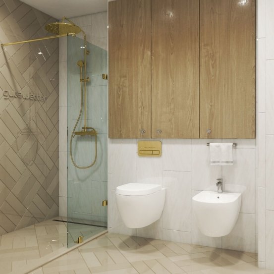 TREND DOOR GK-861NBITL-2722 золотой металлик стекло бесцветное