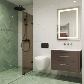 TREND DOOR GK-861NB-2722 черный матовый стекло бронзовое матовое