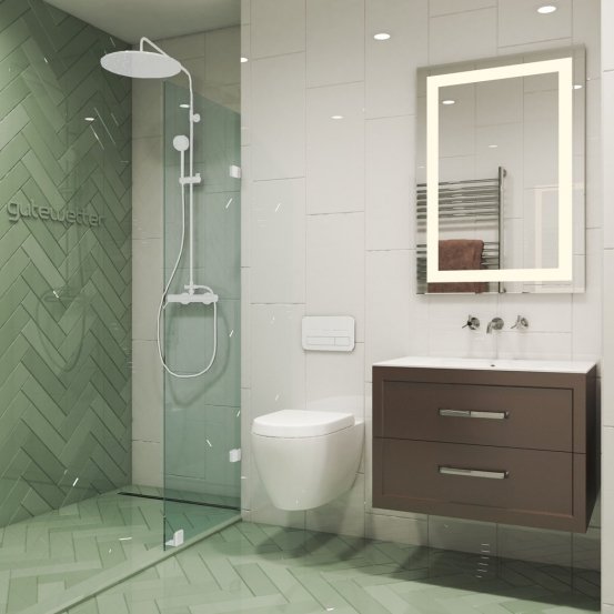 TREND DOOR GK-861NB-2722 белый матовый стекло бесцветное
