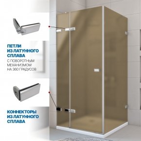 Инфографика 3 TREND SQUARE GK-863 хром матовый стекло бронзовое матовое толщина 6_6
