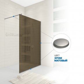 Инфографика 4 WALK-IN P008STB хром матовый стекло бронзовое