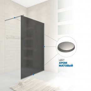 Инфографика 4 WALK-IN P008STB хром матовый стекло графитовое матовое