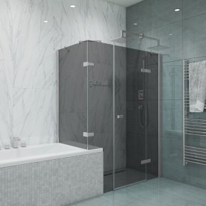 TREND RECTAN GK-864BVP хром матовый стекло графитовое