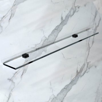 GLASS SHELF GS-2 черный матовый стекло выбеленное